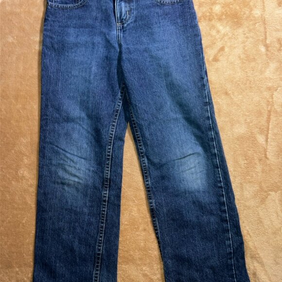 JK Indigo Vintage‎ Boy 10 Slim Blue Denim Straight Leg 5 Pocket Jeans (S) - Picture 1 of 9